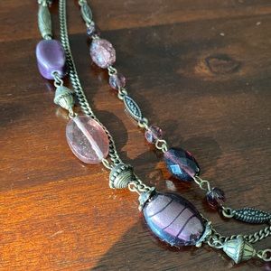 Premier designs purple and gold necklace